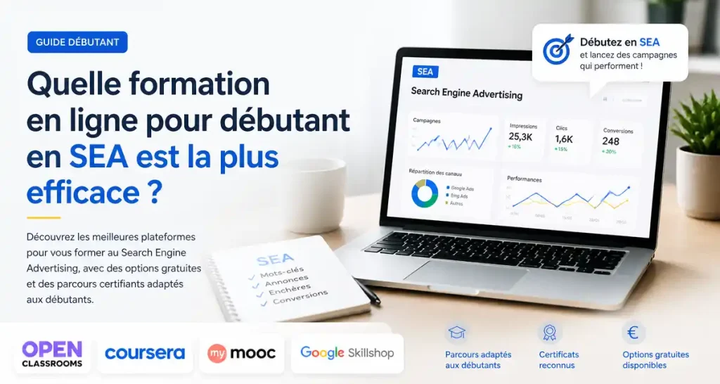 Quelle formation en ligne pour débutant en SEA est la plus efficace ?