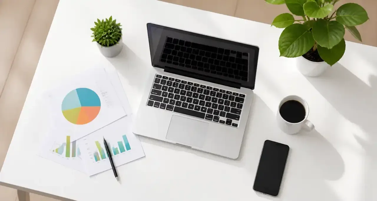 Stratégie de marketing digital sur un bureau moderne