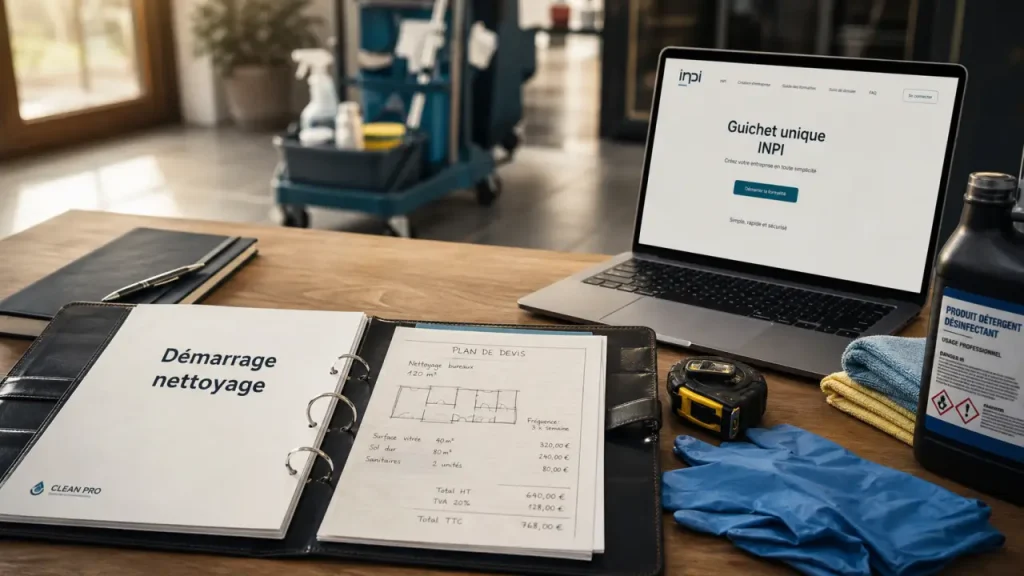 Créer une entreprise de nettoyage sans se tromper : statut, budget et clients à sécuriser