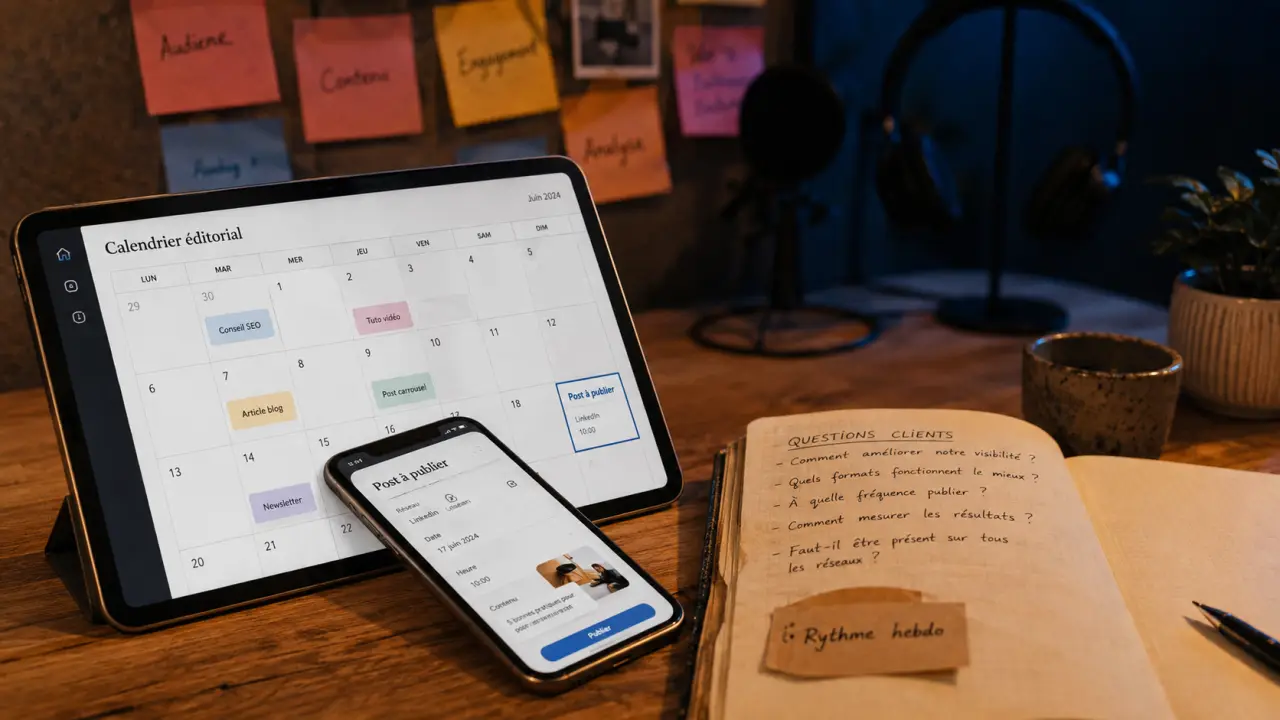 Animer les réseaux sociaux d'une entreprise : calendrier éditorial et post prêt à publier