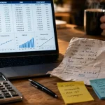 Business plan marketplace : trafic, GMV, point mort sur ordinateur