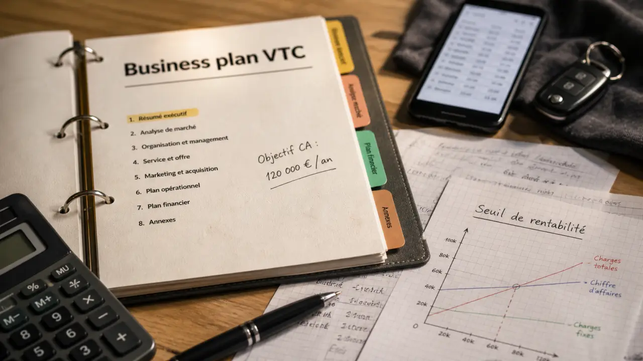 Business plan vtc avec calcul seuil de rentabilité
