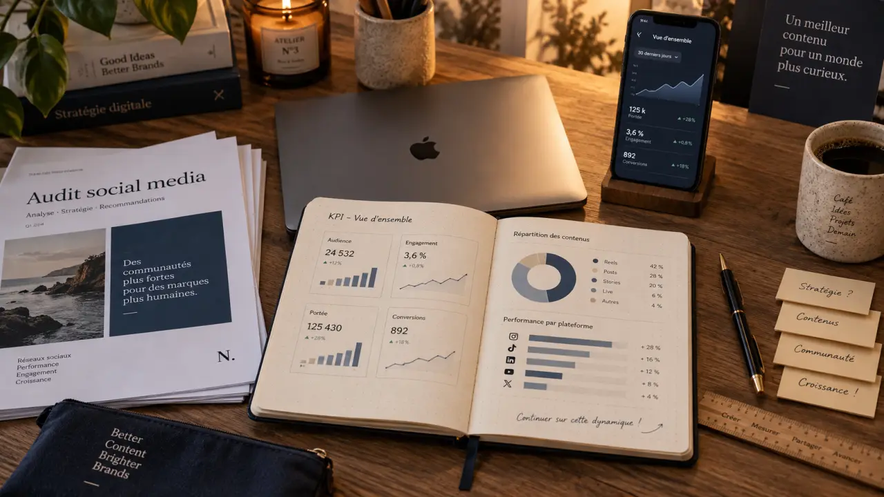 Consultant réseaux sociaux : stratégie et audit media sociaux sur bureau