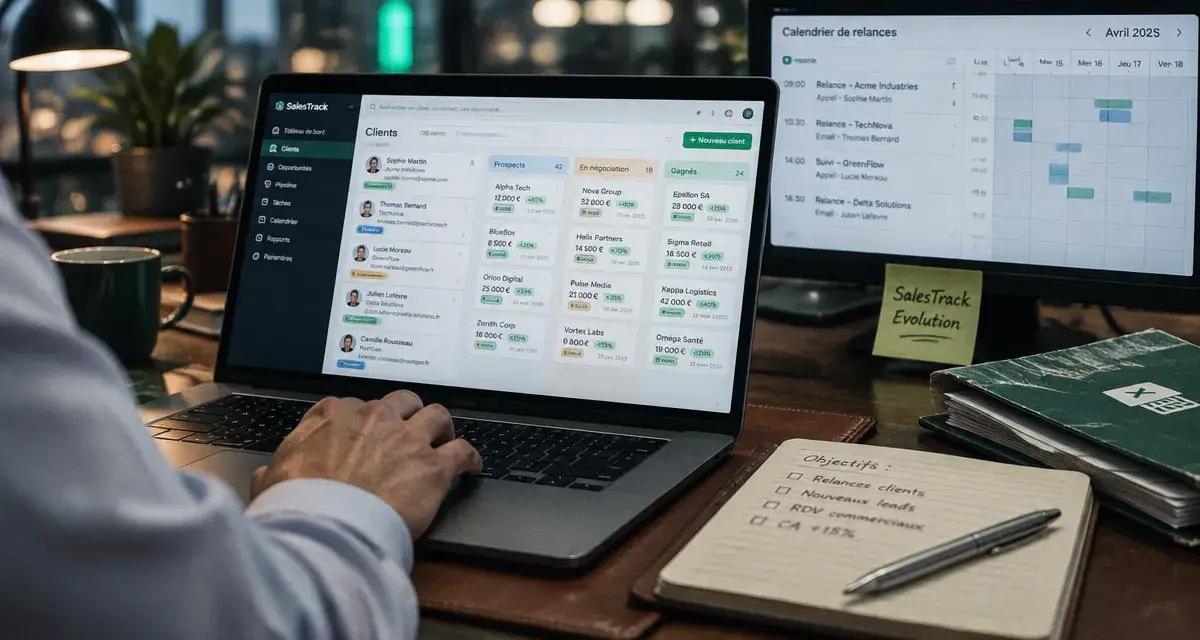 logiciel crm SalesTrack Evolution avis : gagner du temps, 29 € par utilisateur